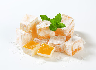 Mastic-flavored jelly cubes (Greek Turkish delight)