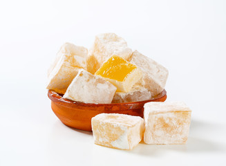 Mastic-flavored jelly cubes (Greek Turkish delight)