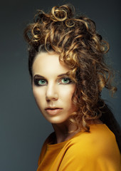 Fototapeta premium Stylish elegant lady's hairstyle