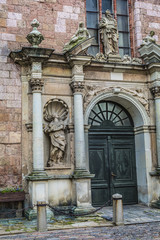 Fototapeta na wymiar St. Peters churchs entrance. Riga, Latvia