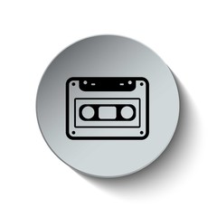Music tape icon. Tape icon. Media icon. Illustration. Vector. EP