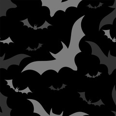 Halloween bats seamless pattern