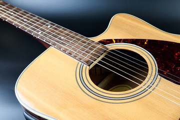 Obraz premium acoustic guitar Close-up