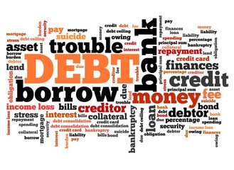 Debt word cloud