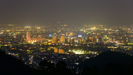 Night scene of Kofu city, Yamanashi, Japan