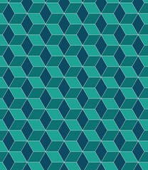 Vector modern seamless colorful geometry pattern cubes  , color blue abstract geometric background,wallpaper print,  retro texture, hipster fashion design,
