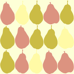 Seamless pattern with pears.