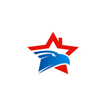eagle star abstract house vector logo