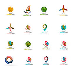 Set of abstract travel logo icons. Business, app or internet web