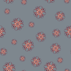 Seamless pattern with abstract flowers. Elegant decoration