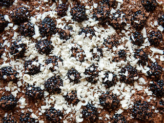 Pie with berries background