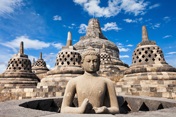 Świątynia Borobudur - obrazy, fototapety, plakaty