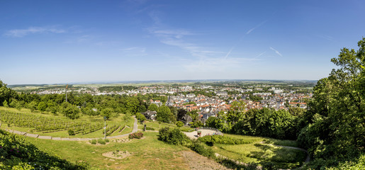 panorama of Bad Nauheim from the hills