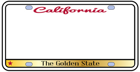 Obraz premium California License Plate