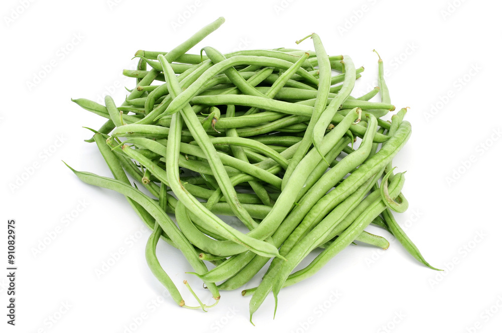 Wall mural raw green beans