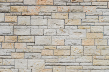 Wall made of sandstone panels