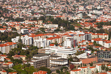 Fototapeta na wymiar Funchal aerial view