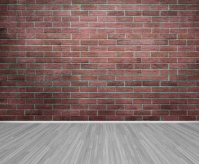 emty room with brick wall