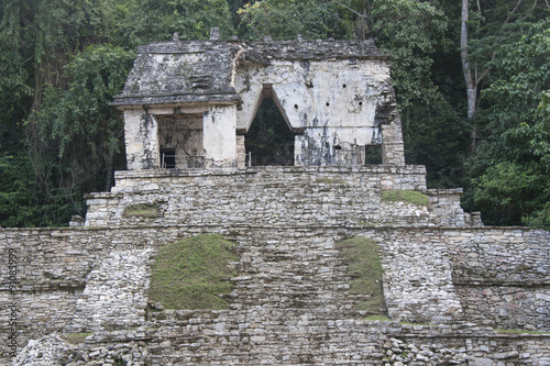 Mexico Mexico Turismo Palenque Chiapas Arqueologia Maya Pacal Temple Architecture Sculpture City Archaeology History Tourism Tourist Ruins Mysteries Mystery Wall Mural Alexander Sanchez