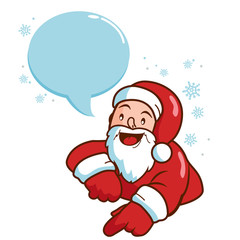 Santa Claus with a speech bubble. Vector illustration