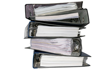 File folders on white background.