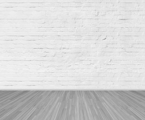 emty room with brick wall