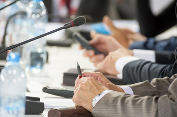 Participants of business conference