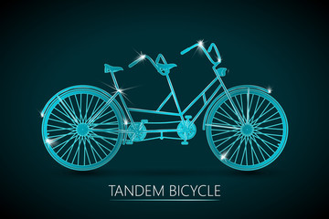 Tandem Bicycle Vector Background