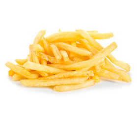 French fries isolated.