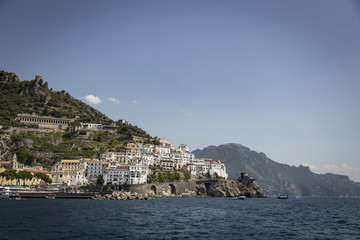 Landscape of Amalfi coast in italy.
