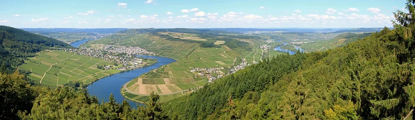 Küchenrückwand glas motiv Fünf Seen Blick bei Mehring, Moseltal © mitifoto