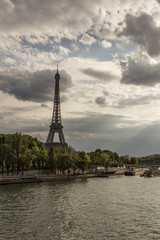Fototapeta na wymiar Eiffel tower at sunset.