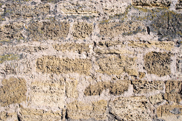 Old Brown Bricks Wall Pattern.