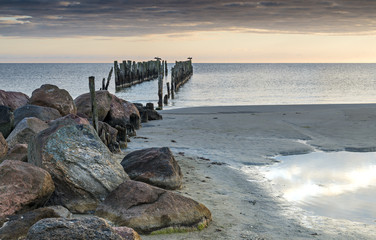 Remains of old pier, Baltic Sea