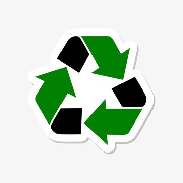 Recycle sign sticker