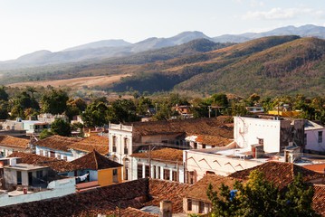 Fototapeta na wymiar Colonial town cityscape of Trinidad, Cuba. UNESCO World Heritage Site.