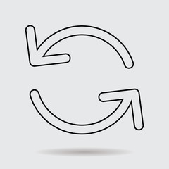 Fototapeta premium Flat line arrow icon for web and user interface design