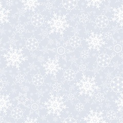 Festive seamless pattern with snowflakes