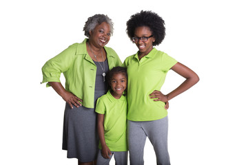 A grandmother and her granddaughters
