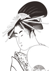 喜多川歌麿 南国美人合 イメージイラスト