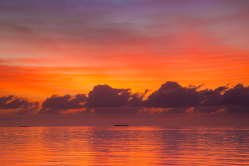 Sunset on Maldives