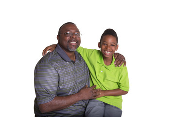 Obraz premium A grandfather and his grandson