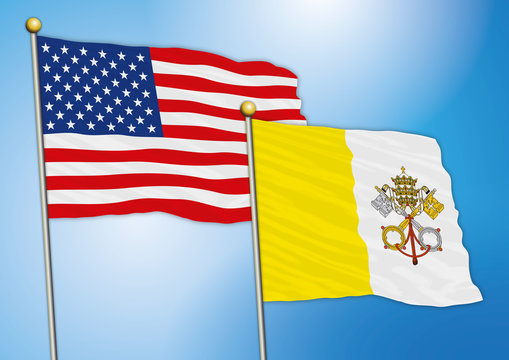 united states and vatican city flags