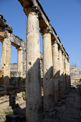 Ruins of roman ancient town Hierapolis, Turkey