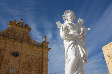 Malta: Madonna mit Kirche in Victoria, Gozo