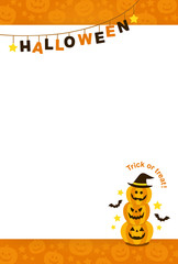 ハロウィン背景　枠　縦