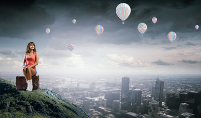 Hitch hiking traveling