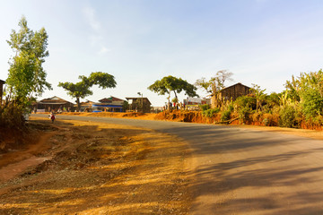 Fototapeta na wymiar Cuntryside village in Ethiopia