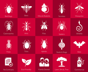 Icon set for pest control companies