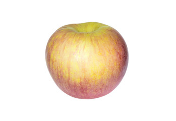 a juicy red apple on a white background